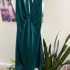 Vintage a Victoria Secret Elegant Teal Sleeveless Lingerie Slip